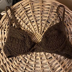VIctoria’s Secret Crocheted Bikini Top.